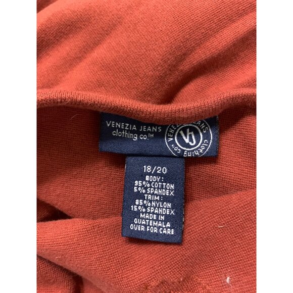 Venezia Lace Trimmed Camisole Crop Tank Top Womens Size 18/20 Rust Orange AC8 - Picture 4 of 4